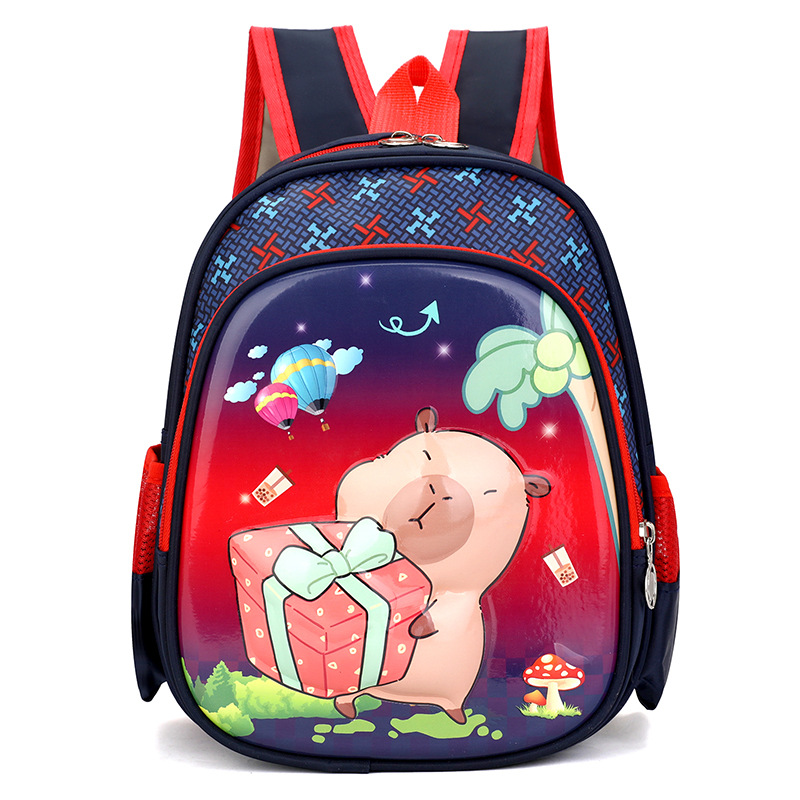 Transfronteriza mayorista de 12 pulgadas Kapibara caricatura mochila infantil encantadora mochila de jardín de infantes 3D shell