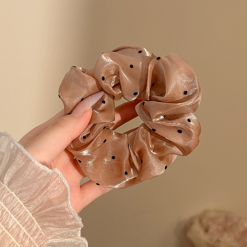 清新花边小肠圈扎头发女发圈新款波点头绳头饰皮套发饰马尾丸子头|undefined