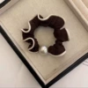 A416-curled small intestine hair tie-brown