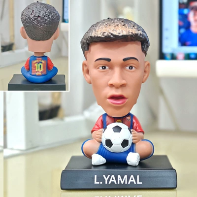 Stars James, Messi, and | Car ornaments - -shaking-head-new-yamal