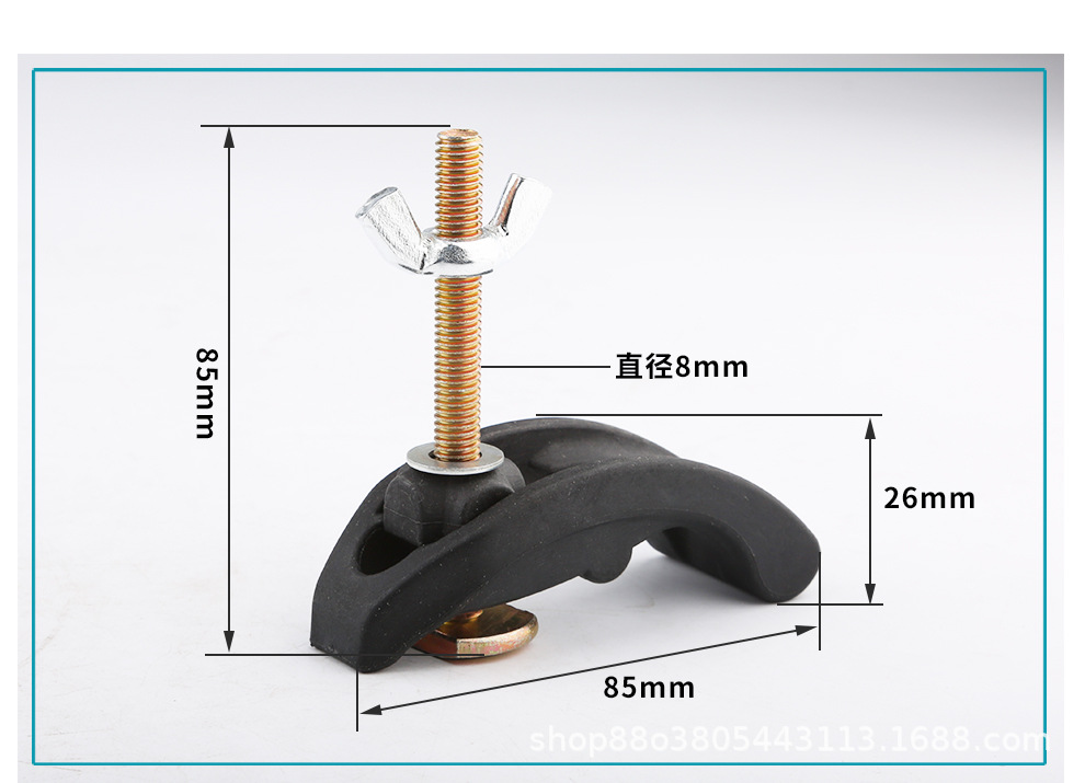 雕刻机88mm加厚弓形压板尼龙材质 高强度台面压板