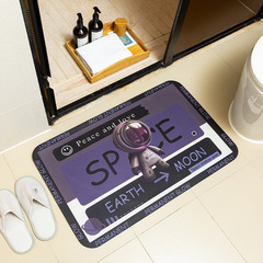 Diatomaceous Earth Water Absorbent Mat Household Bathroom Non-Slip Soft Mat Bathroom Rectangular Water Absorbent Pad Kitchen Color Printing