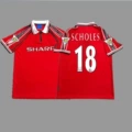 98-99 Man Utd Home #18 Scholes + Patch