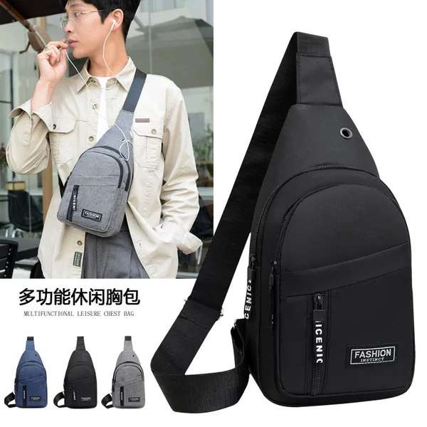 Casual Joker Men's Chest Bag Wholesale Oxford Cloth Men's Chest Bag Crossbody Sports Shoulder Bag Foreign Trade Supply