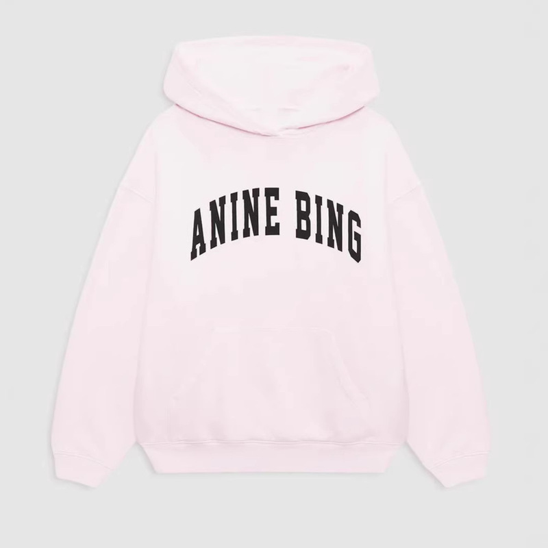 A205 Spring American Street Style Large Letter Print Hooded Sweatshirt for Women