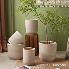 大码特价清仓陶瓷花盆客厅阳台种树南天竹粗陶透气商场组合摆件