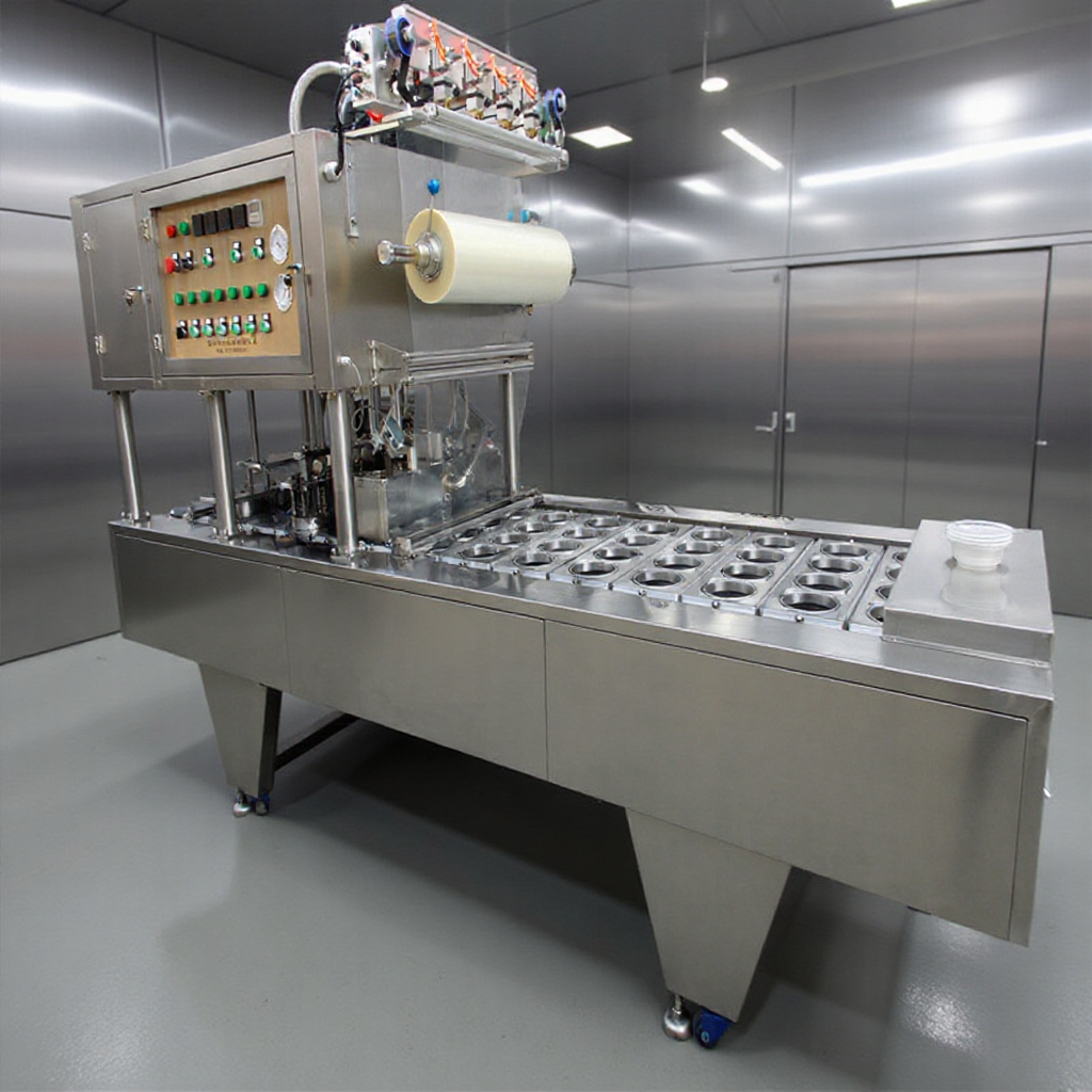 齐力供应QL-4A碗装预制菜自动封口机 梅菜扣肉真空包装机密封