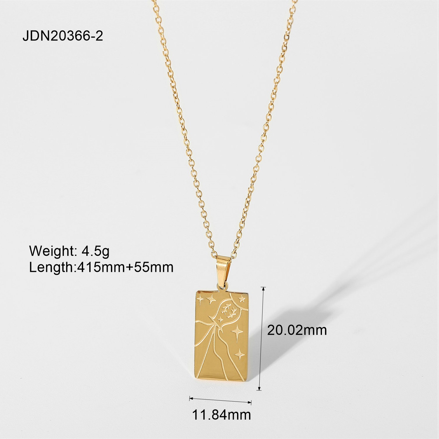 Simple Style Geometric Stainless Steel Plating Gold Plated Necklace display picture 5