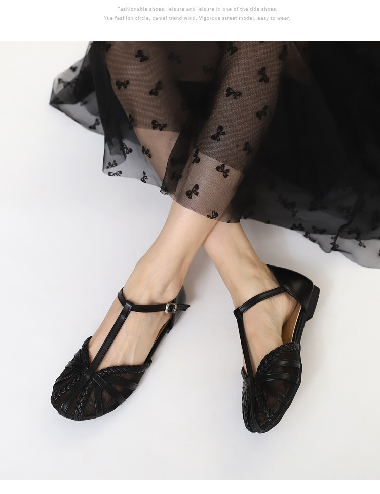 Damen Sandalen Mit Riemchen Aus Geflochtenem Mesh Für Den Sommer_voghion.com