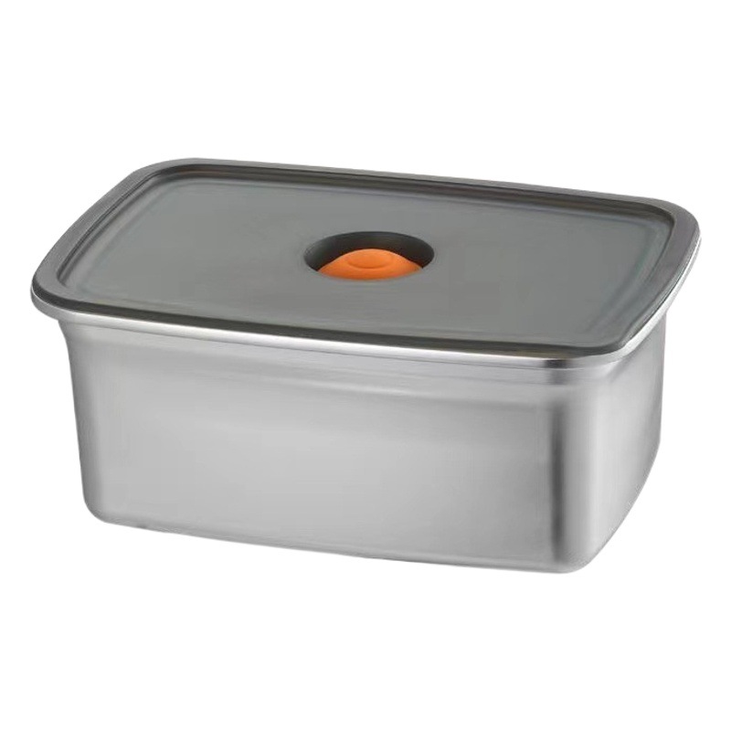 Fresh-Keeping Box, Stainless Steel Sealed Box, Micro-Vacuum Lunch Box with Lid, Japanese-Style Deepened Fresh-Keeping Box, Picnic Packing Box