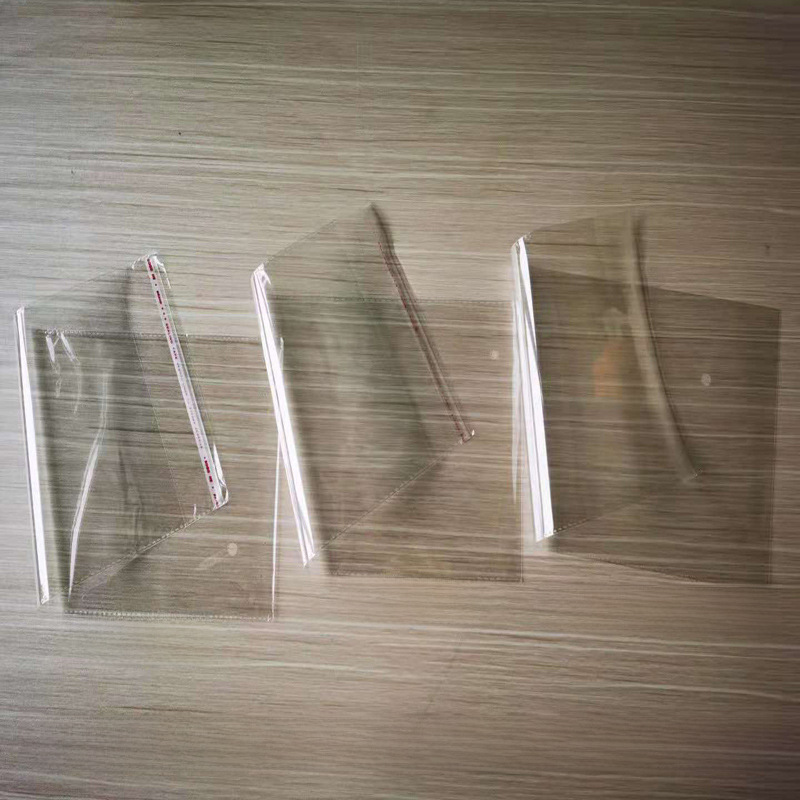 Transparent self-sealing plastic bag, clothing packaging bag, PP pressure-sensitive adhesive self-adhesive film bag, 28cm long