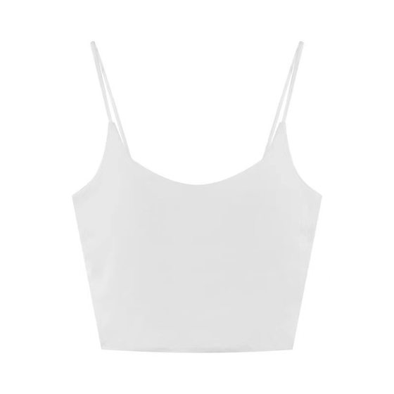 Summer Ice Silk Camisole Women's Belt Chest Pad Fixed One-piece Cup Underwear Slim-fit Beautiful Back Strapless Women