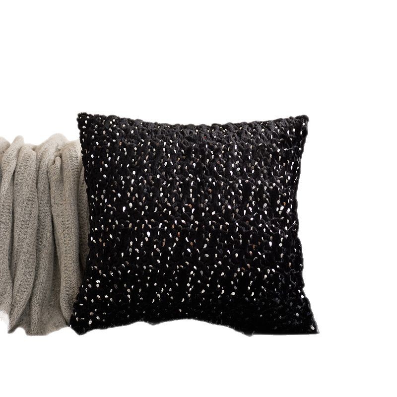 Elegante sensación de lujo ligero funda de almohada sofá almohada cojín de cintura almohada de estilo artístico abstracto de alto nivel versátil