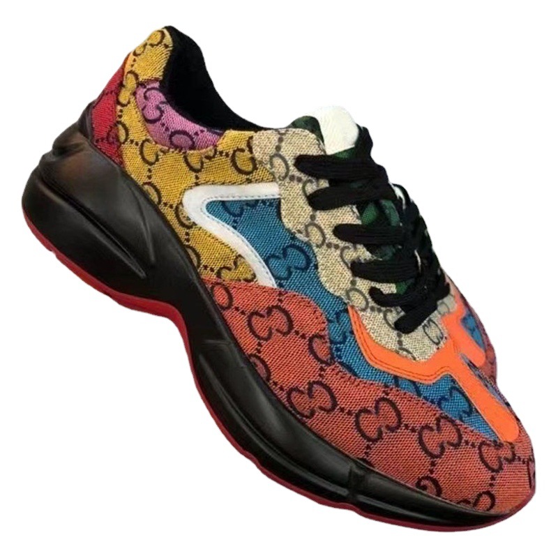 High Version Dad Shoes Ins Trbottom 2021 Spring New Genuine Leather Presbyopic Thick Sole Versatile Couple Casual Sports Shoes