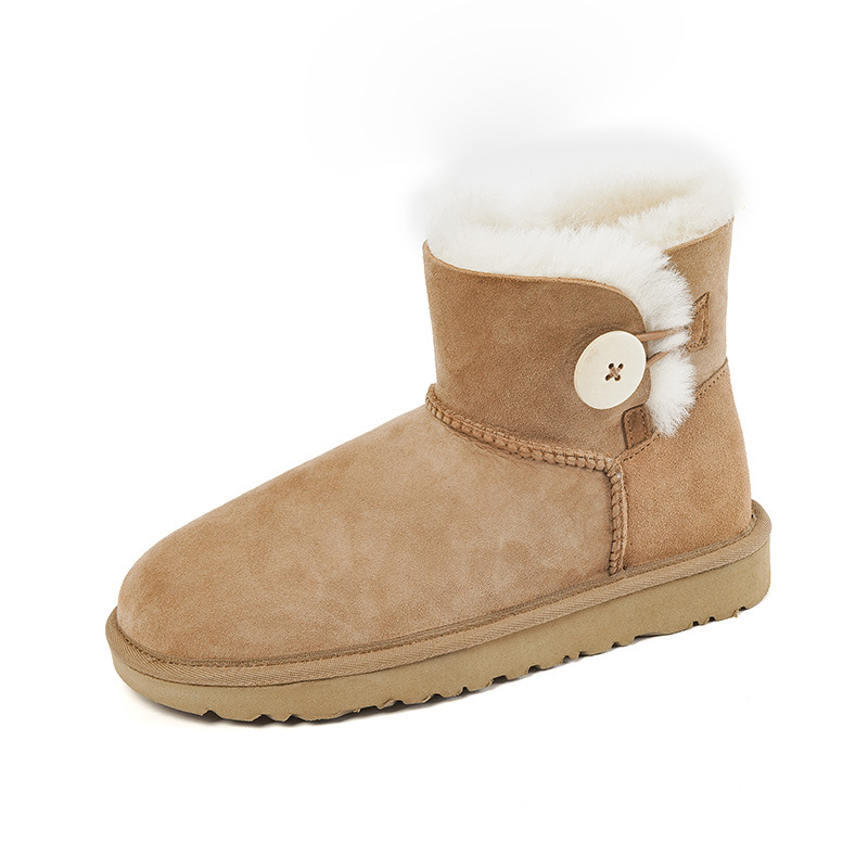 Schneestiefel Damen Winter 2024 Neue Samtverdickung Nordostpelz Integrierte warme Damenschuhe Wasserdichte Baumwollschuhe_voghion.com
