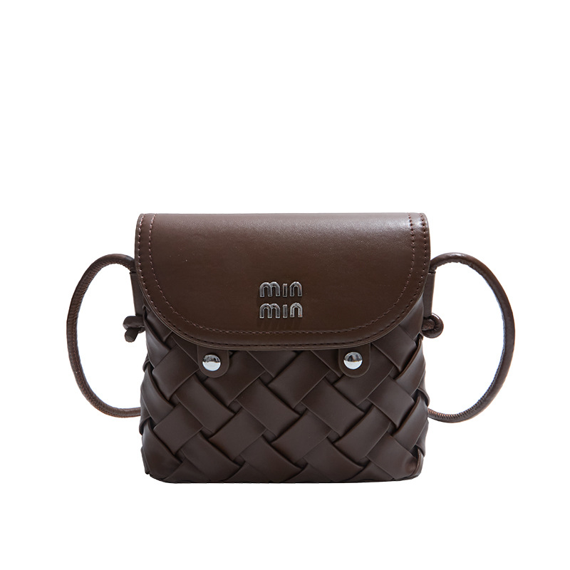 Bolsa de alta calidad transfronteriza bolso de tejido de mujer bolso cuadrado de mujer 2025 otoño y invierno nuevo estilo versátil bolso de hombro bolso de viaje