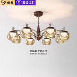 Люстра для гостиной, ретро стеклянный светильник для спальни, французский стиль, премиум класс