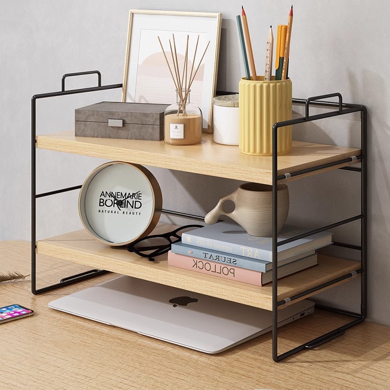 Desktop Storage Rack Desk Book Storage Rack Dormitory Multi-Layer Desk Organizer Multi-Functional Desktop Small Shelf