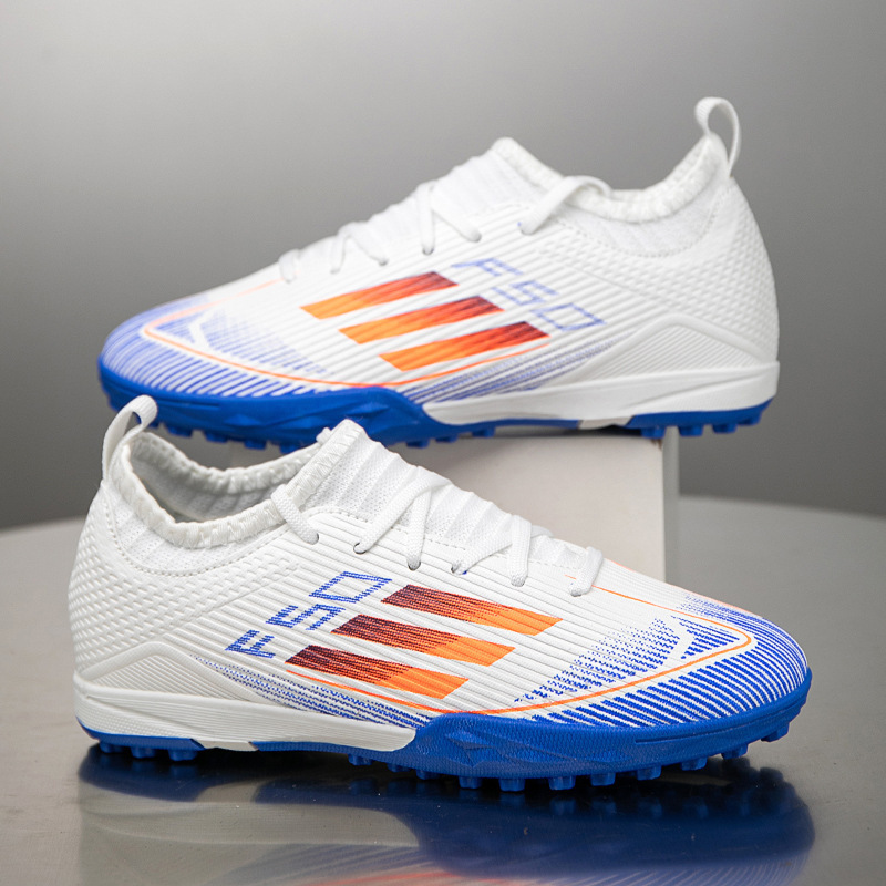 Dropshipping Children's Lace-Up Soccer Shoes for Teenagers, Boys, Girls, and Students, Tf Cleats for Indoor and Outdoor Training Sports Shoes