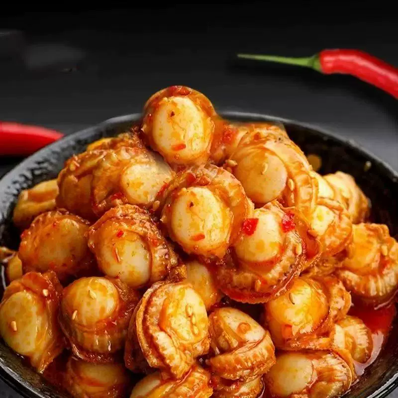 [扇贝香辣味100g开袋即食美味小吃临期零食品特价低价清仓]