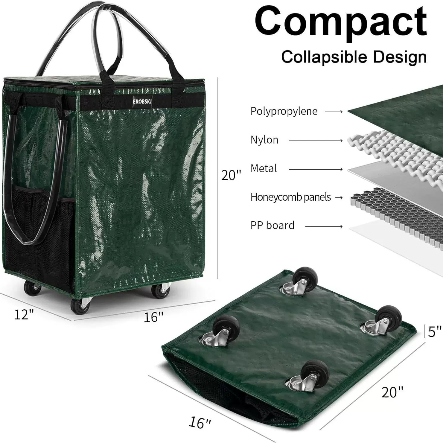 超大号购物袋超市专用带轮子可折叠便携拖轮袋大容量脏衣袋多用途
