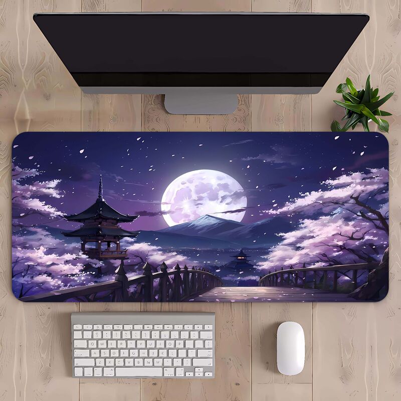 マウスパッド特大山岳風景キーボードパッド特大厚手縁取り大型デスクパッド一件代発|undefined