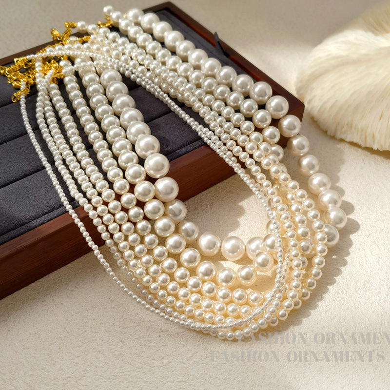 Retro elegant brand necklace from pearl