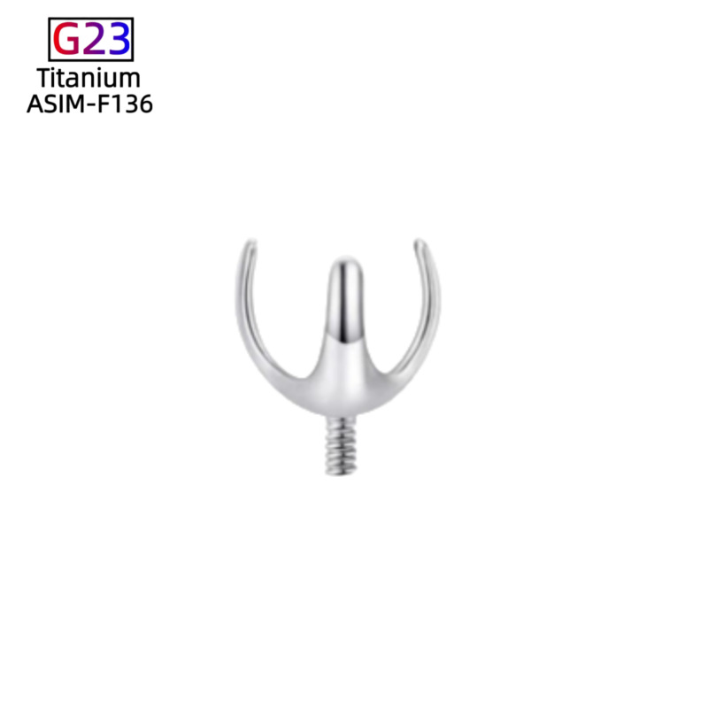 Pointed titanium steel lip stud product view