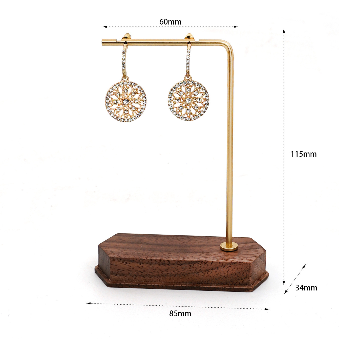 34g Weight Jewelry Display, Jewelry Rack Classification 1 Piece Quantity solid wood, Metal, Iron Material Geometric Pattern All Seasons Season Classic Style Style 1 Piece Solid Wood Metal Iron Classic Style Geometric Jewelry Display Jewelry Rack 4