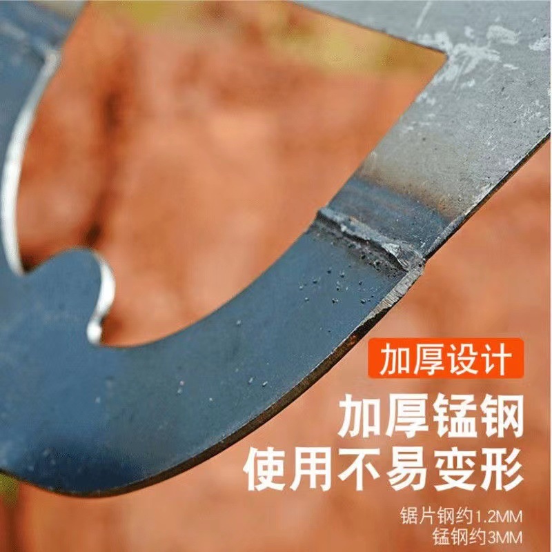 Hollow weeding hoe thickened saw blade steel hoe weeding artifact agricultural long-handled hoe big eye hoe