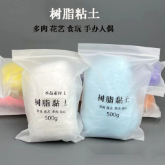 クリスタル樹脂粘土粘土冷磁器粘土素材半透明ノーベイクソフト粘土多肉植物粘土グラム