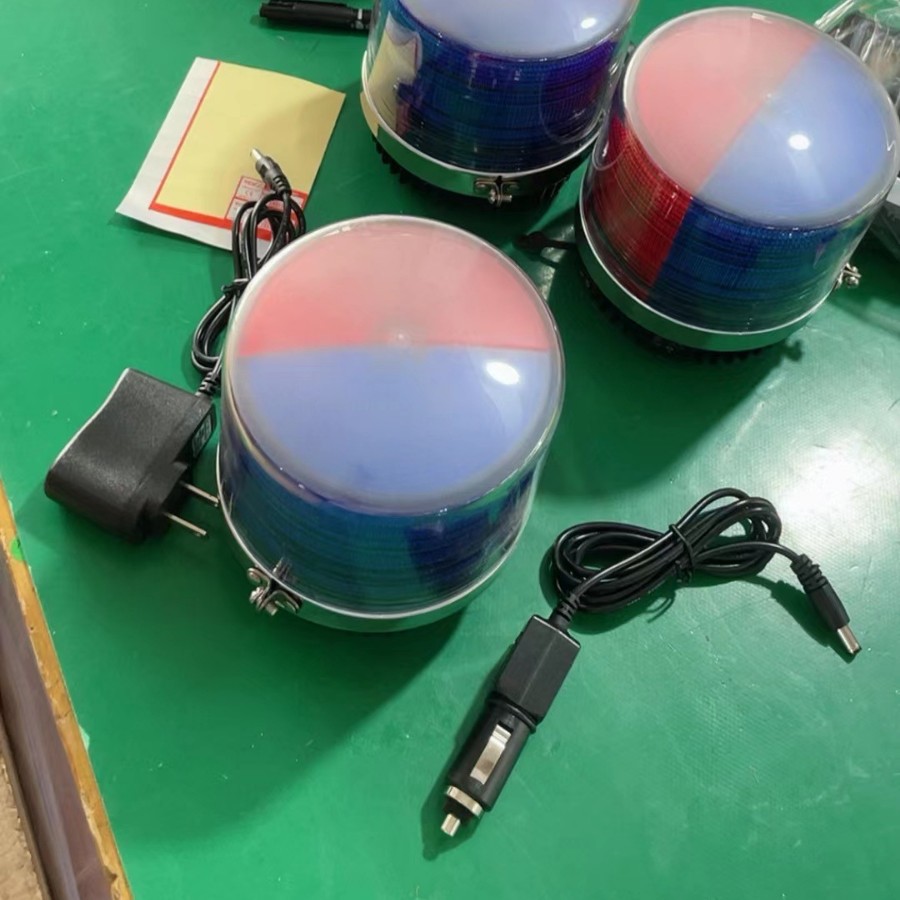 救援灯超亮工程黄充电吸顶充电警示灯LTD5111LED圆形红蓝白爆闪灯