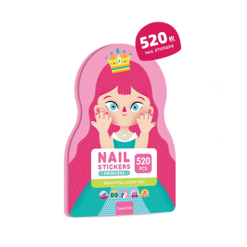 Saalin Salin niños uñas pegatinas traje de las niñas fluorescente parche de uñas impermeable pegatinas luminosas niñas Juguetes