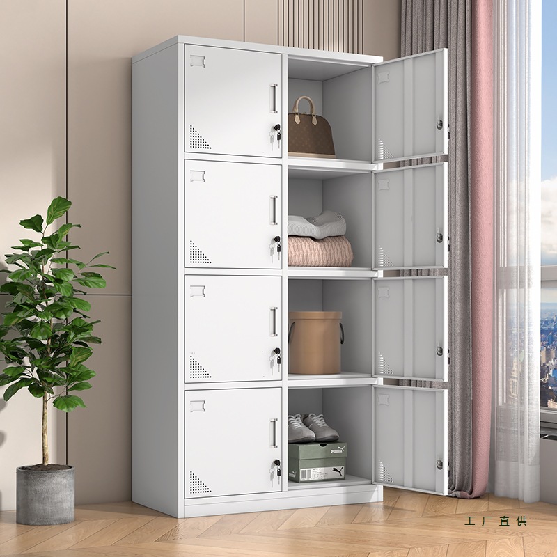 八门员工换衣储物柜办公室更衣柜浴室鞋柜不锈钢工厂车间用铁皮柜