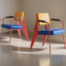 北欧复古客厅餐椅书房书桌椅咖啡厅酒店民宿大厅接待洽谈会客椅子