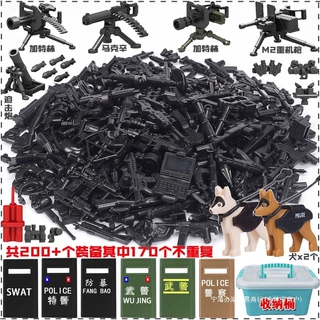 2025新品军事积木枪械装备特种兵特警拼装人仔武器包男孩玩具小枪