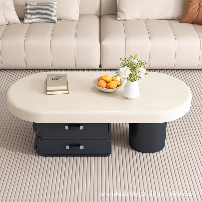 Mesa de té de la sala de estar nuevo diseño moderno de mármol de viento crema