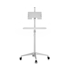 埃普現代辦公落地移動筆記本顯示器架手動升降站立置地簡約工作檯