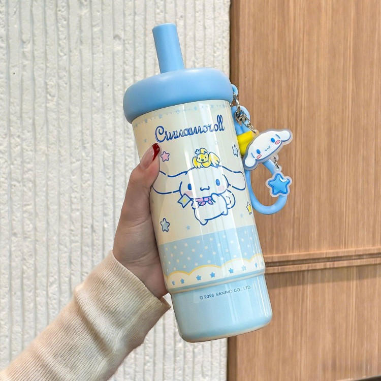 Sanrio taza de paja de aislamiento térmico 2026 nuevo tipo de taza de tritan animada para perros tritan gran capacidad