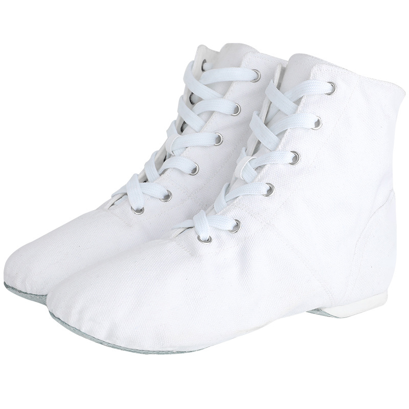 Botas de Jazz de lona para niños adultos de alta calidad zapatos de baile de fondo suave nuevos zapatos de práctica zapatos de ballet de baile moderno para mujer
