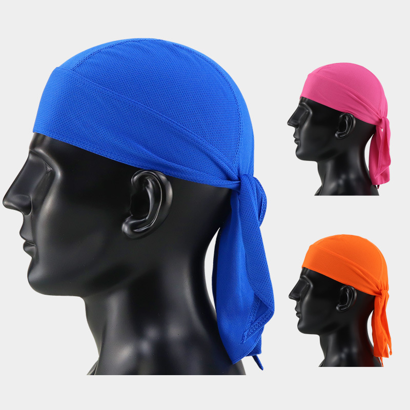 Summer Outdoor Sweat-Absorbent Pirate Headscarf for Men and Women, Camouflage Quick-Drying Cap, Sun Protection, Breathable Cycling Headscarf