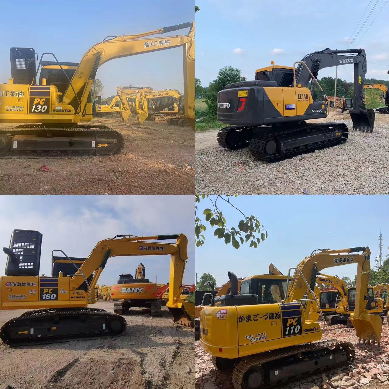 Excavadoras de segunda mano Shaoxing toda la línea Komatsu120 130 Kat312 Hyundai 150 San135