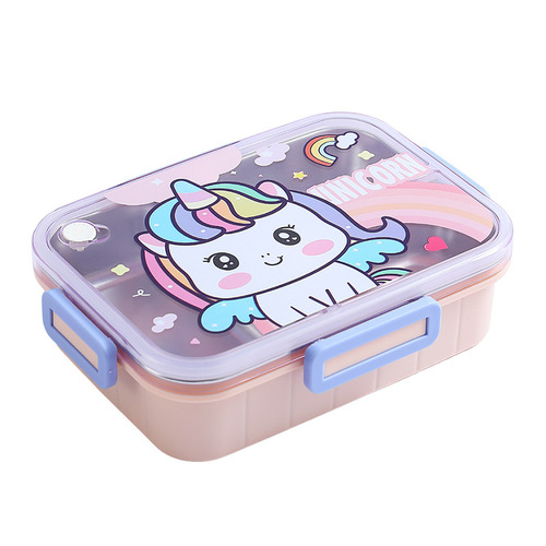 Cross-border 304 stainless steel lunch box, bento box, microwave separator, office worker insulation, primary school student compartmentalized meal box