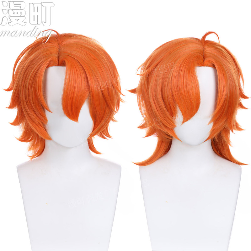 Zootopia 2 Nick Fox Cosplay Wig Scalp Top Version 2 Optional Mixed Orange