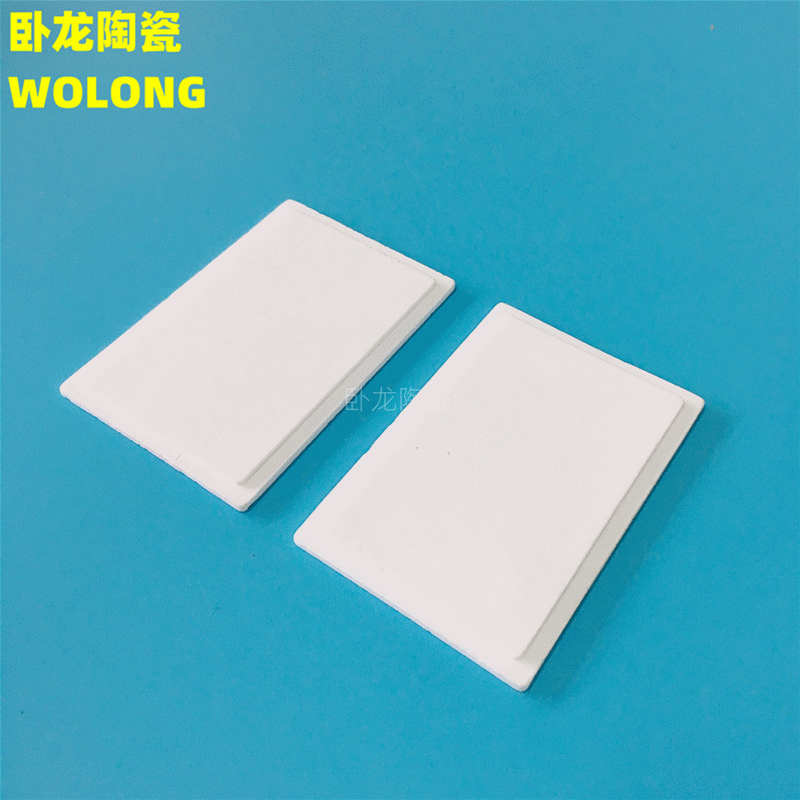 供应加热管氧化铝陶瓷件耐磨氧化铝陶瓷圈长方形白色陶瓷片制作