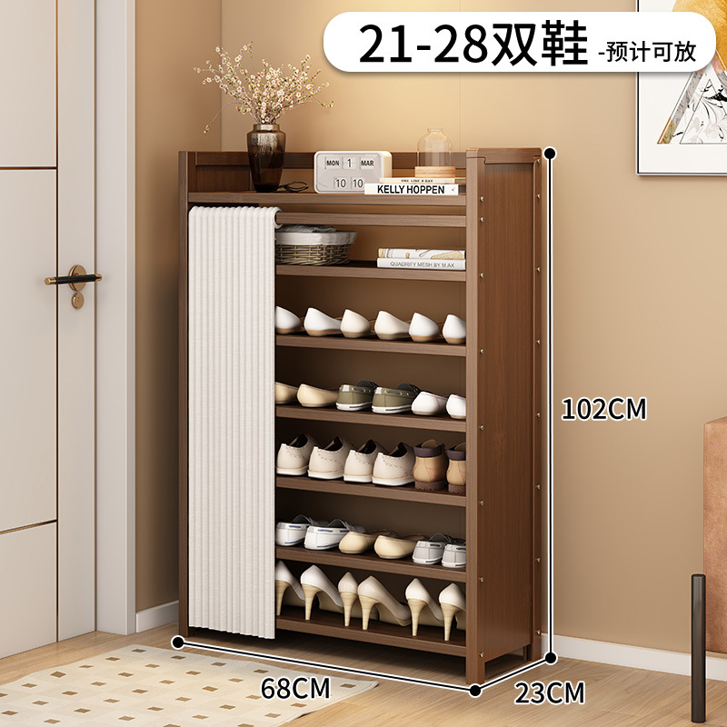 Estante de almacenamiento de almacenamiento para sala de estar doméstica sin instalación de porta de entrada del gabinete de zapatos multicapa estante de almacenamiento de suelo simple