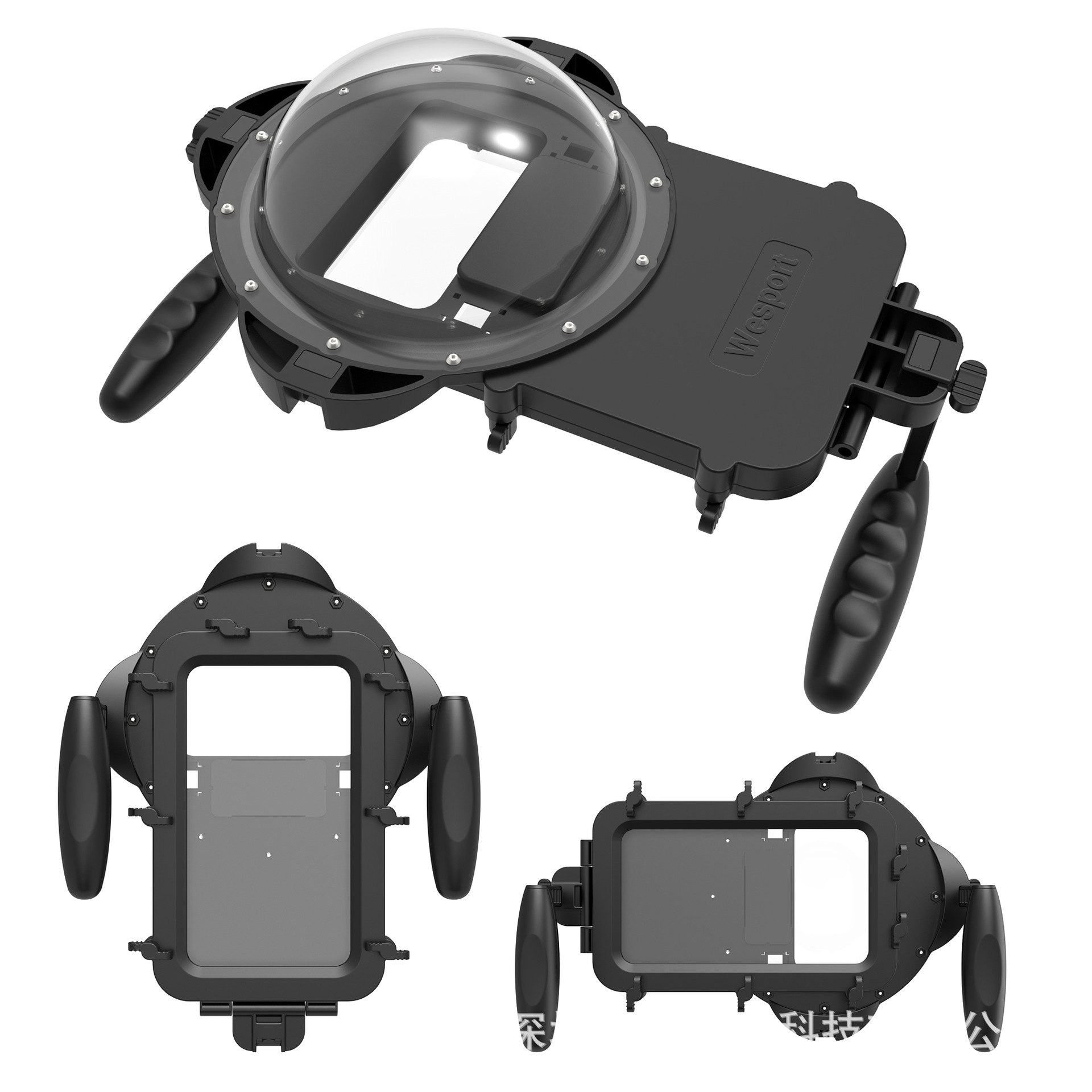 跨境手机球面罩手机潜水壳通用适用IPhone兼容智能手机户外防水壳