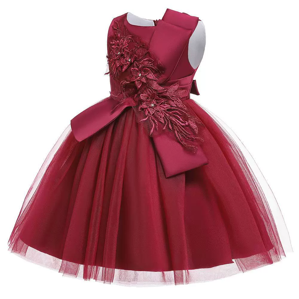 Sticker with bow, small princess costume, wedding dress, for catwalk