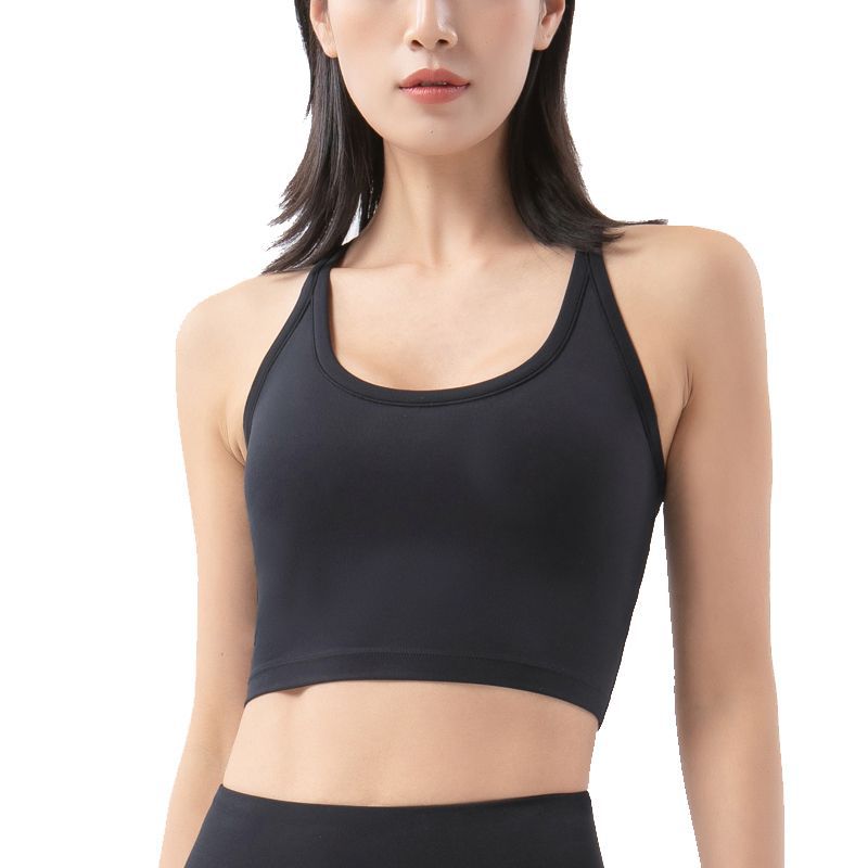 2022 nuevo a prueba de golpes corriendo ropa interior deportiva desnuda de las mujeres empuja hacia arriba el chaleco fitness running Sports bra