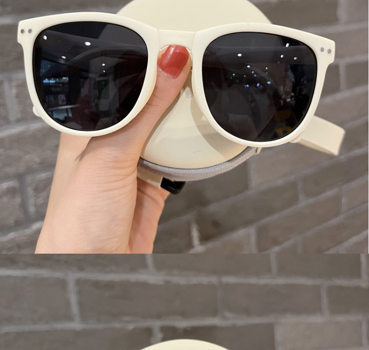 Ig Style Solid Color Pc Oval Frame Full Frame Kids Sunglasses display picture 10